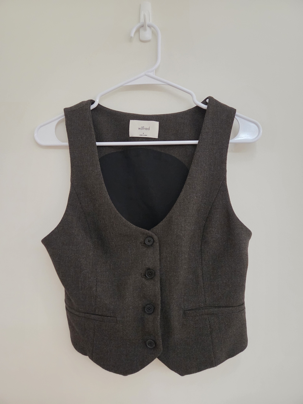 Wilfred Dark Brown Wool Blend Vest